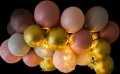 Balloons with fairy lights
